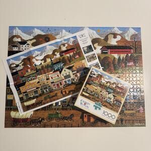 Charles Wysocki Pete's Gambling Hall 1000 Piece Complete Jigsaw Puzzle Buffalo